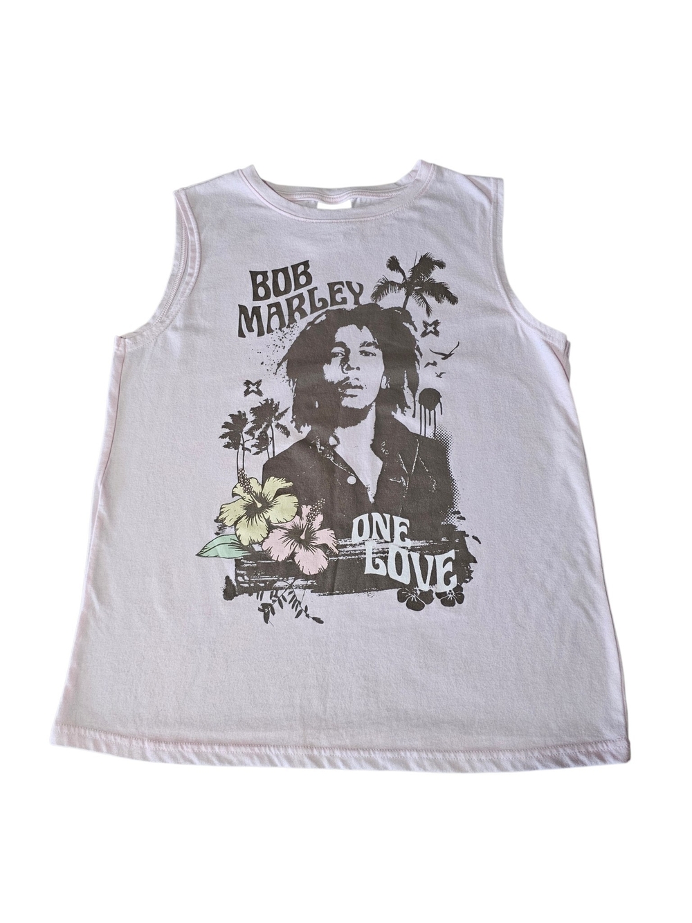 Zion Rootswear Light Pink Bob Marley "One Love" Graphic Tank